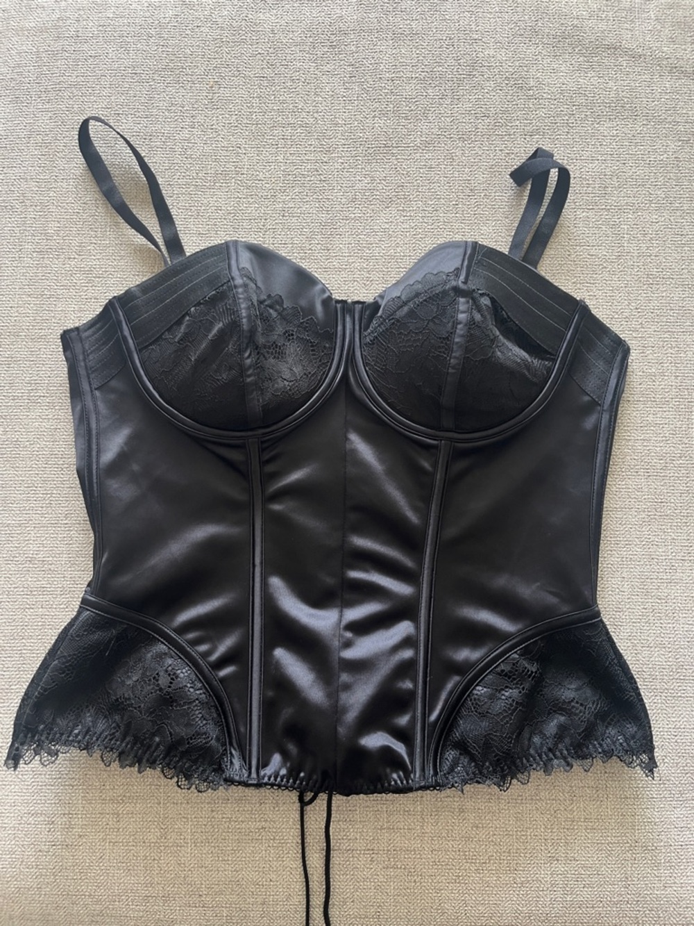 torrid Black Lace-Trim Bustier Corset Top torrid 00
